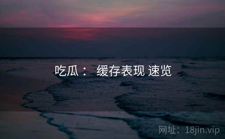 吃瓜 : 缓存表现 速览 吃瓜 : 缓存表现 速览