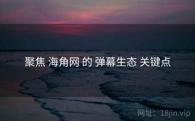 聚焦 海角网 的 弹幕生态 关键点 聚焦 海角网 的 弹幕生态 关键点
